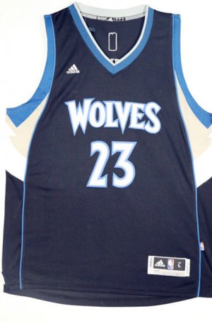 Maillot De Basket Minnesota Timberwolves Jimmy Butler 23 Short Sleeve Tissus Sportif Fans Edition Noir